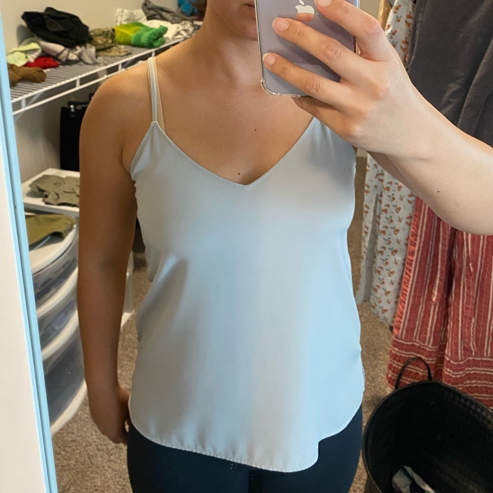 Uniqlo light grey/blue cbra-cami - Size S